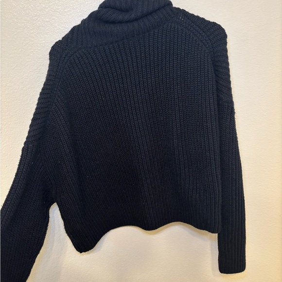 Zara black oversized boxy Cowl Neck Sweater - Picture 5 of 6